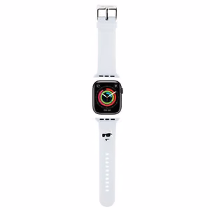 Karl Lagerfeld 3D резиновый ремешок Choupette Heads Apple Watch 38/40/41mm - белый