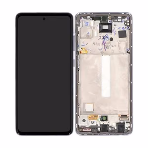 LCD screen Samsung A528 A52S 2021 with touch screen and frame Awesome White original (service pack)