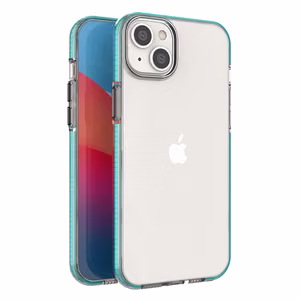 Spring Case viedtālruņa apvalks iPhone 14 Plus silikona apvalks ar rāmi gaiši zils
