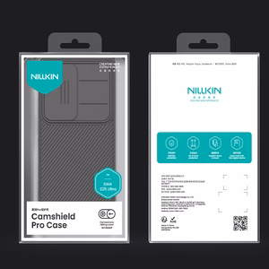 Nillkin CamShield Pro viedtālruņa apvalks Samsung S25 Ultra ar kameras pārsegu - Melns