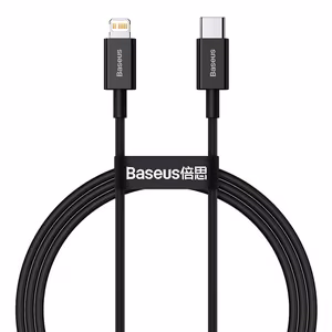 Baseus kabelis Superior PD USB-C - Lightning 1,0 m melns 20W