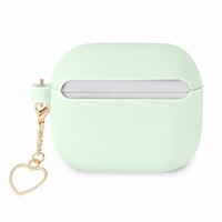 Guess GUA3LSCHSN AirPods 3 apvalks zaļš silikona šarma sirds kolekcija