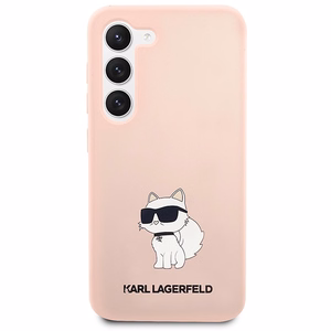 Karl Lagerfeld KLHCS23MSNCHBCP S23+ S916 cietais apvalks rozā/rozā Silikona Choupette