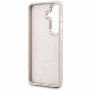 Guess maciņš 4G Embossed Ring MagSafe priekš Samsung Galaxy S26 rozā