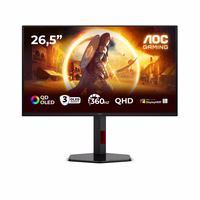AOC G4 Q27G4SDR computer monitor 67.3 cm (26.5") 2560 x 1440 pixels Quad HD QD-OLED melns, sarkans