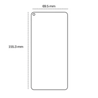 Rūdītais stikls 2,5D Oppo A54 5G / A74 5G / A93 5G
