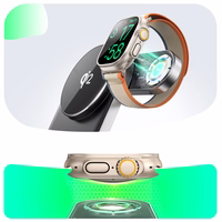 Joyroom JR-W17 Qi 3 vienā bezvadu indukcijas lādētājs - melns