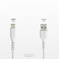 SBS TECABLEMICROC15W USB-A - USB-C kabelis 1,5 m - balts