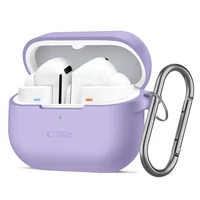 Tech-Protect silikona apvalks ar āķi Samsung Galaxy Buds 3 / 3 FE / 3 Pro austiņām - violets