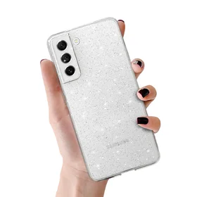 Crystal Glitter viedtālruņa apvalks Samsung Galaxy S21 FE sudraba