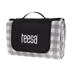TEESA izolēta piknika sega 200 x 200 cm, pelēki rūtaina