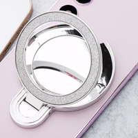 Viedtālruņa statīvs Circle MIRROR - uzlīmējams - sudrabains