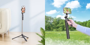 Selfija nūja-statīvs Hoco tripod ar bezvadu pulti K19 melns
