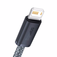 Baseus Dynamic Series kabelis USB uz Lightning, 2.4A, 1m (pelēks)