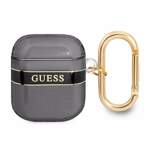 Guess GUA2HHTSK чехол для AirPods чёрный/чёрный Strap Collection