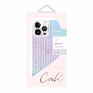 Uniq Coehl Linear viedtālruņa apvalks iPhone 14 Pro - zils un rozā