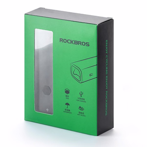 Rockbros 24710012001 priekšējais velosipēda lukturis 800 lm + USB-C - USB-A kabelis - melns