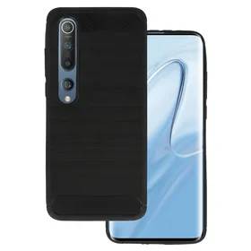 Aizmugures apvalks CARBON XIAOMI MI 10/MI 10 PRO melns