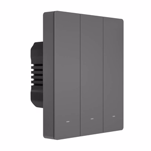 SONOFF M5-3C-80 viedais Wi-Fi sienas slēdzis (3 kanāli, rāmim, grafīta)