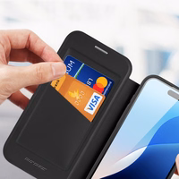 Dux Ducis Skin X Pro iPhone 16 Pro viedtālruņa apvalks ar MagSafe un atveramu vāciņu - melns