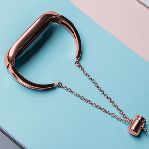 Metāla aproce Xiaomi Mi Band 3 / 4 / 5 / 6 siksniņa - rozā