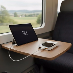 Ārējā baterija 10 000mAh, 2x USB, 1x USB-C 22,5W, QC4+, LCD ekrāns, balta