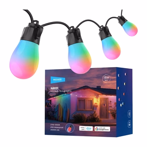 NEEWER RGB āra gaismas virtene, silti balta