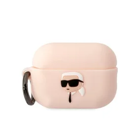 Karl Lagerfeld KLAP2RUNIKP AirPods Pro 2 apvalks rozā/rozā Silikona Karl Head 3D