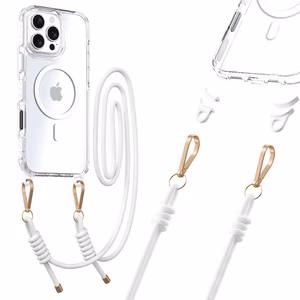 Tel Protect Strap Clear Case for iPhone 17 Air white