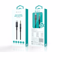 Devia audio kabelis Ipure EC620 USB-C - jack 3,5 mm 1,0 m melns