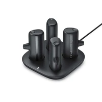 4 Veger W007CK 5000mAh portatīvo lādētāju komplekts (2x Lightning + 2x USB-C) ar uzlādes staciju - melna