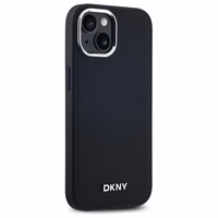 DKNY Vienkāršs logotips Magnētiskais viedtālruņa apvalks iPhone 14 - melns