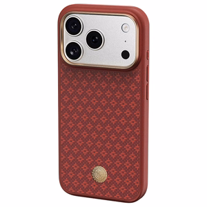 Sarkans Benks Magnetic Armor Pro Armor Grid 600D kevlara vāciņš ar metāla rāmi (C.K.FL.AP.RD.B072), paredzēts iPhone 18 Pro / iPhone 17 Pro ar Camera Control pogu