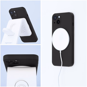Silikona Mag Cover maciņš modelim iPhone 17 Pro / 18 Pro, saderīgs ar MagSafe ar kameras aizsardzību – melns