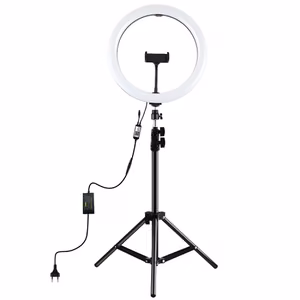 LED Ring Lamp 30cm Ar Desktop Tripod Mount Up To 1.1m, Phone Clamp