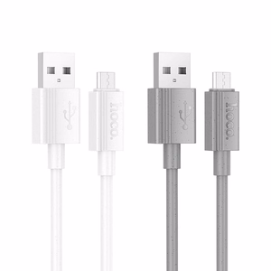 Kabelis USB-A uz Micro USB Hoco 2,4A 1 m X107 balts