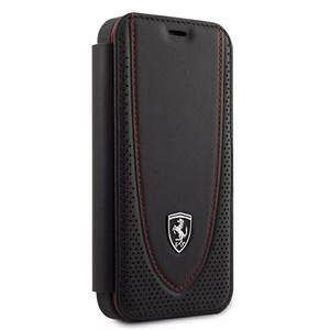 Ferrari FEOGOFLBKP12SBK atvāžamais maciņš iPhone 12 mini 5,4" Off Track Perforated – melns