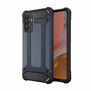 Hybrid Armor Camshield с крышкой камеры и металлическим кольцом для Samsung Galaxy S25+ - синий