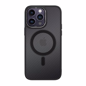 Tel Protect magnētiskais oglekļa viedtālruņa apvalks Iphone 13 Pro melns