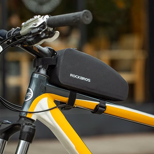 Rockbros AS-019 ūdensizturīga velosipēda rāmja soma 1.5 l - melna