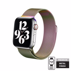 Crong Milano Steel nerūsējošā tērauda siksniņa Apple Watch 38 / 40 / 41 / 42 mm, zaigojoša