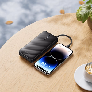Borofone Внешний аккумулятор 10000mAh BJ84 Smooth - USB - с кабелями USB, Type C, Lightning и Micro USB чёрный