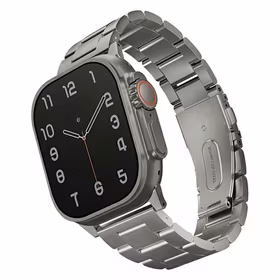 Uniq Osta nerūsējošā tērauda siksniņa for Apple Watch 1/2/3/4/5/6/7/8/SE/SE2/Ultra 42/44/45/49mm - sudraba