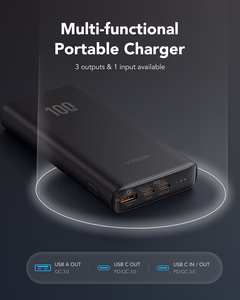 Powerbank Veger T100 (W2032C-100) PD QC3.0 5A 100W 20000 mAh black