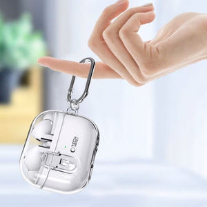 Tech-Protect FlexAir apvalks ar karabīni Samsung Galaxy Buds 3 / 3 Pro – caurspīdīgs