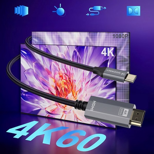 Wozinsky WCCH-01 USB-C - HDMI 4K 60Hz kabelis 1.8 m - melns