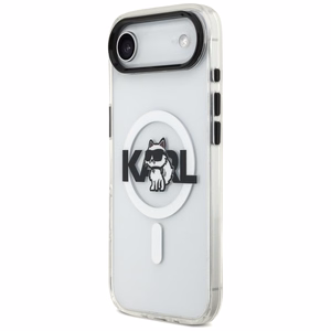 Karl Lagerfeld IML Choupette Sketch Logo Magnētiskais viedtālruņa apvalks iPhone Air - caurspīdīgs