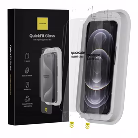 Spacecase Rūdīts stikls QuickFit Glass iPhone 12 Pro Max