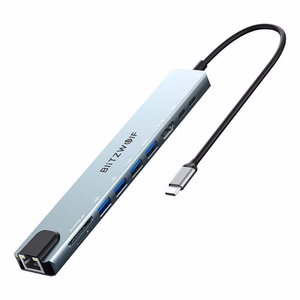 Docking Station Blitzwolf BW-TH5 10in1 USB-C (sudraba)