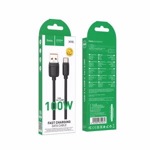 Cable USB A to USB C Hoco PD 5A 100W 1 m X115 black